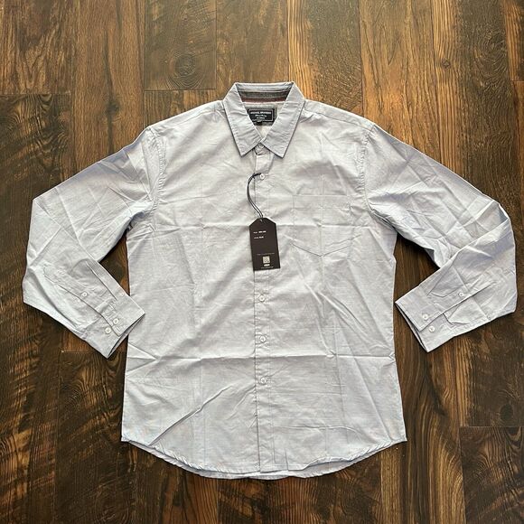 MICHAEL BRANDON BUTTON DOWN SHIRT MEN LARGE BLUE LONG SLEEVE COLLARED SOFT TOUCH - Picture 1 of 10